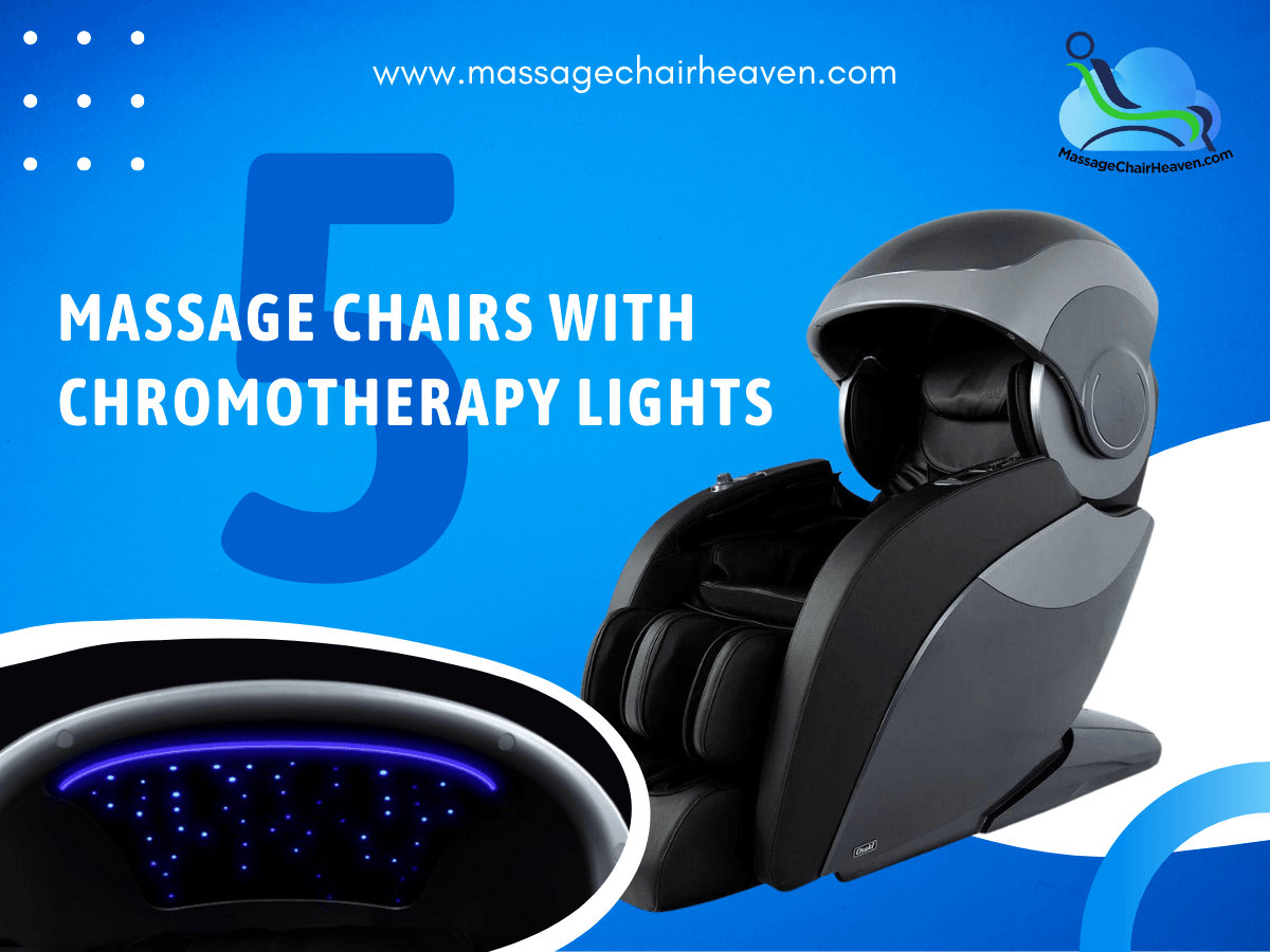 5 Massage Chairs with Chromotherapy Lights