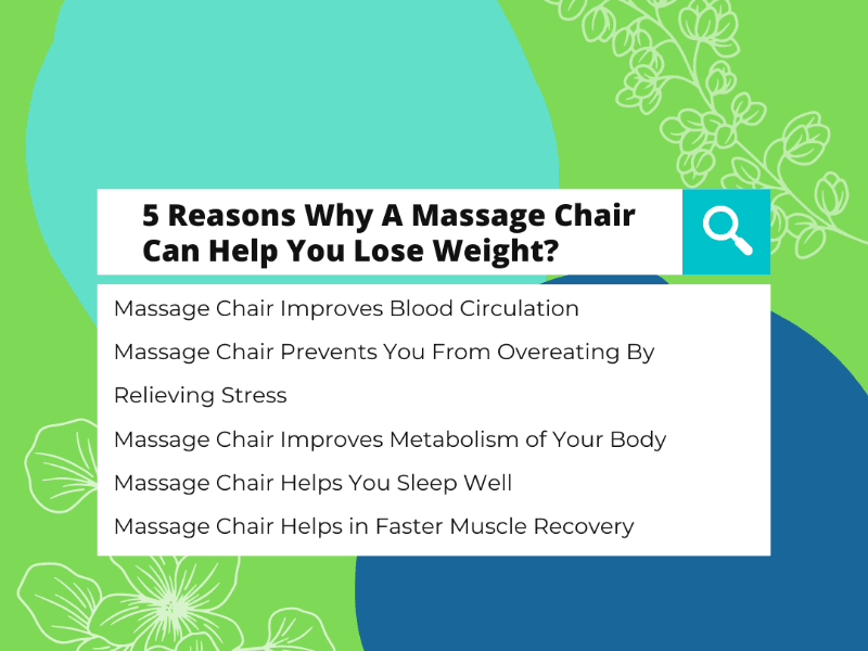 5 Reasons Why A Massage Chair Can Help You Lose Weight? - Massage Chair Heaven