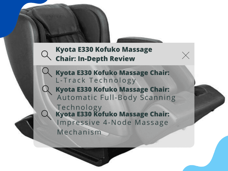 Kyota E330 Kofuko Massage Chair: In-Depth Review - Massage Chair Heaven