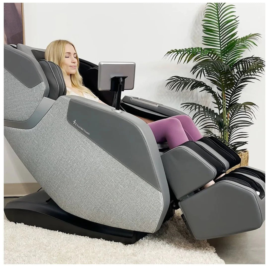 Human TouchMassage ChairsHuman Touch WholeBody® ROVE Reclining Massage Chair w/ Intuitive Tablet RemoteSlateMassage Chair Heaven