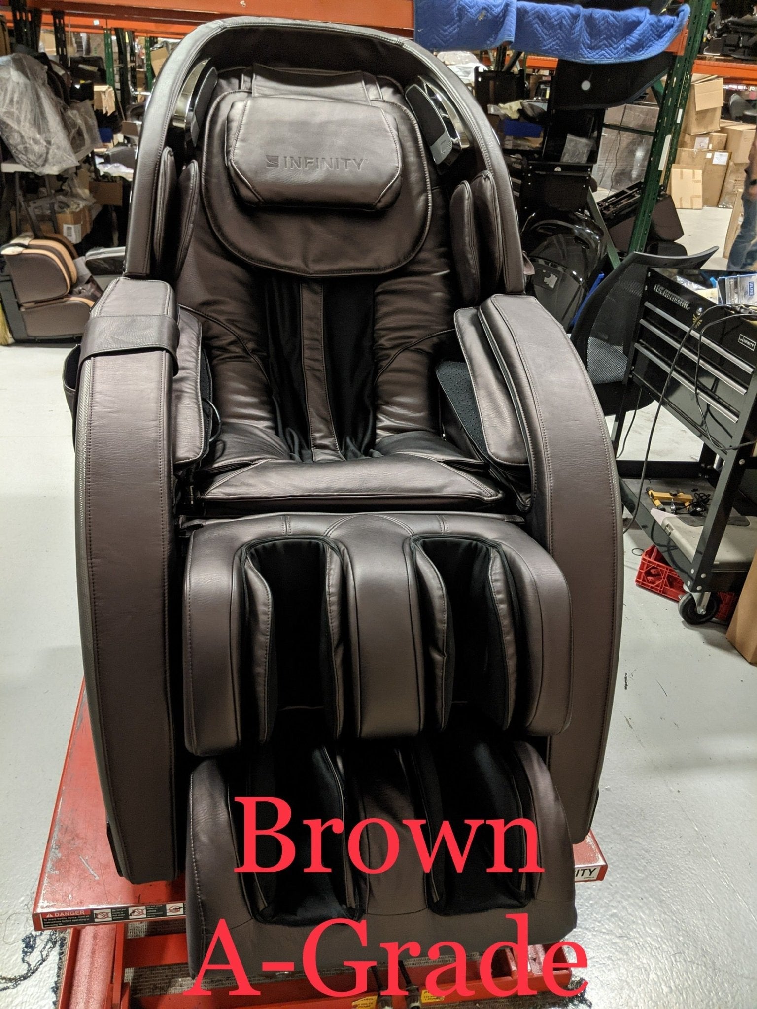 infinityMassage ChairsInfinity Evolution 3D/4D Massage Chair (Certified Pre-Owned)Brown/GreyMassage Chair Heaven